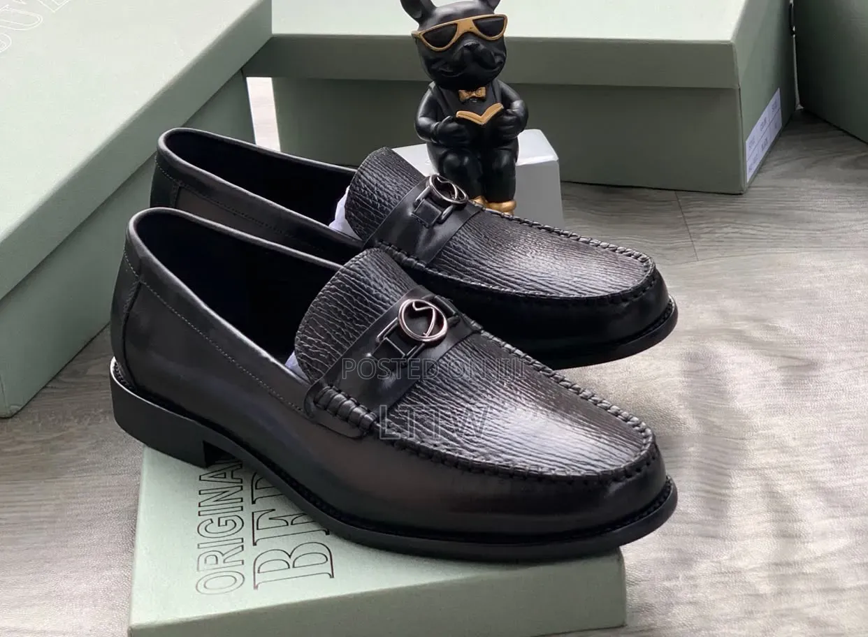 BERRTOUZ Men's Luxury Leather Slip-on Loafers – Black & Brown
