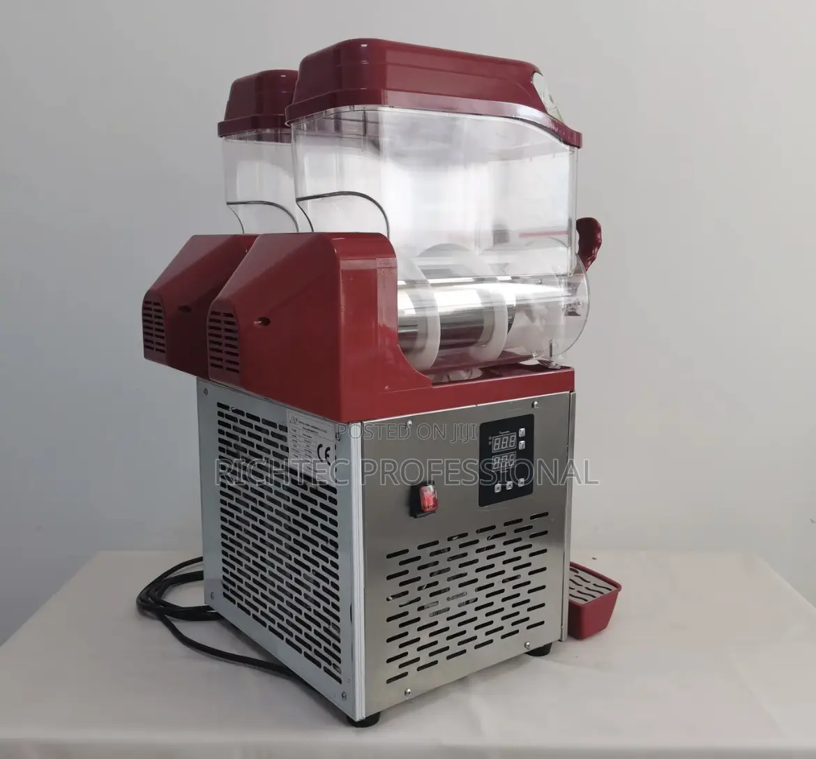 Double-Tank Commercial Slushie Machine – Dual-Bowl Beverage Dispenser