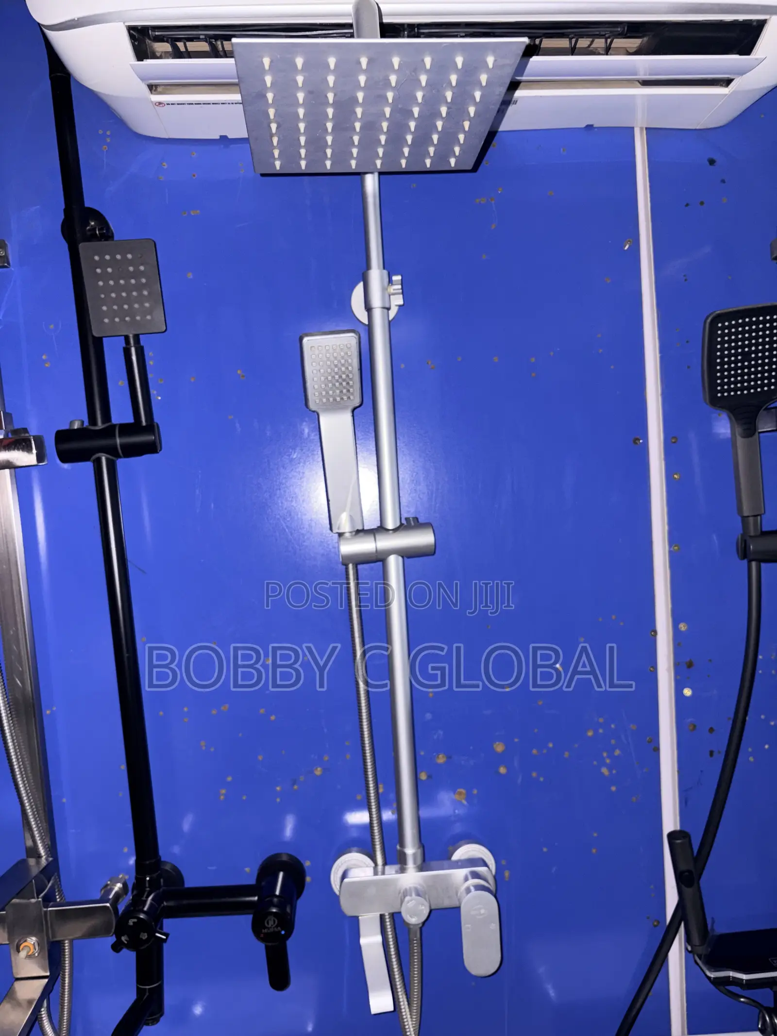 White Luxury Standing Shower Set