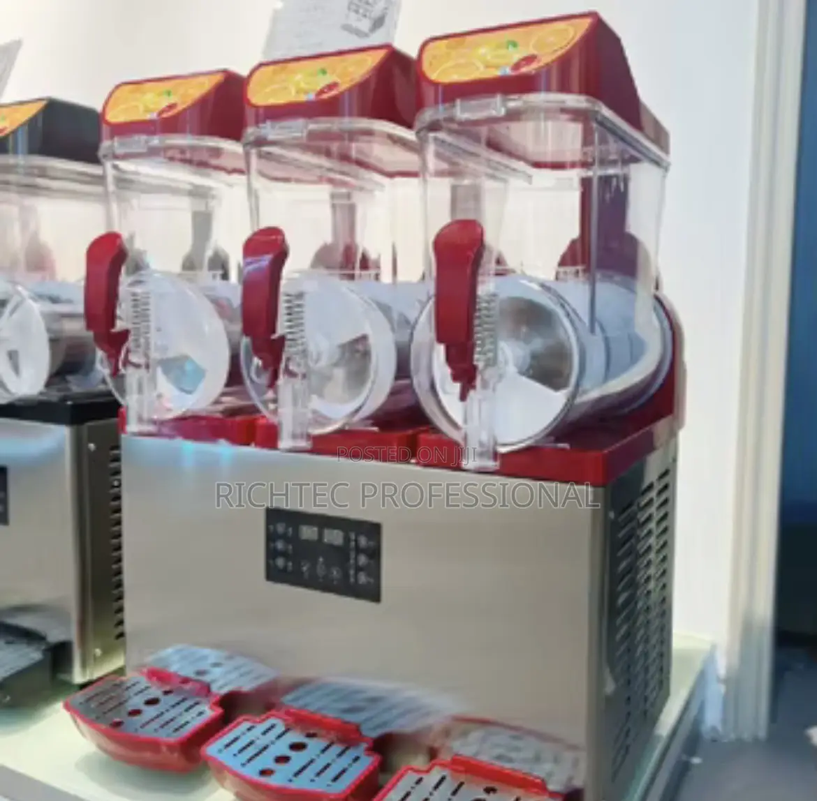 TripleTank Commercial Slushie Machine–3-Bowl Frozen Beverage Dispenser