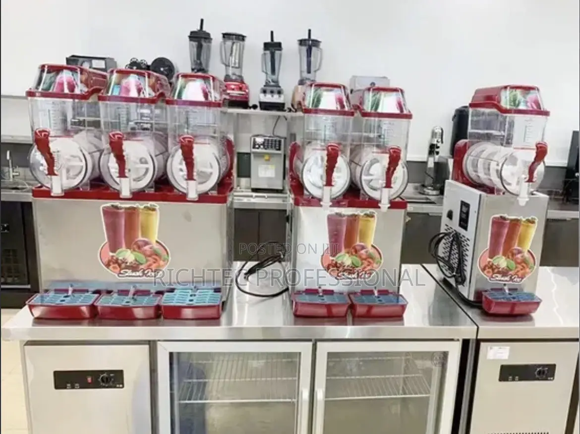 TripleTank Commercial Slushie Machine–3-Bowl Frozen Beverage Dispenser