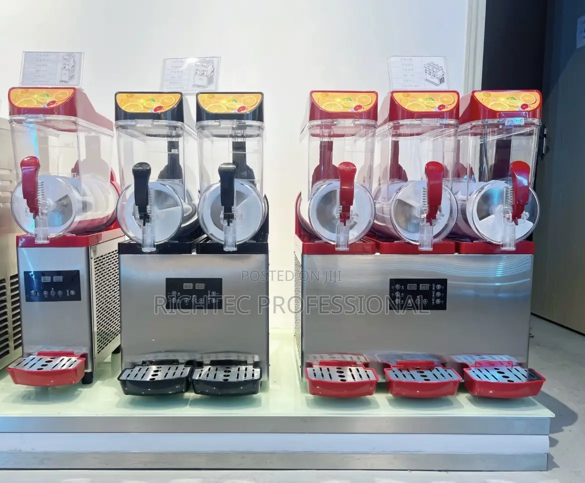 TripleTank Commercial Slushie Machine–3-Bowl Frozen Beverage Dispenser