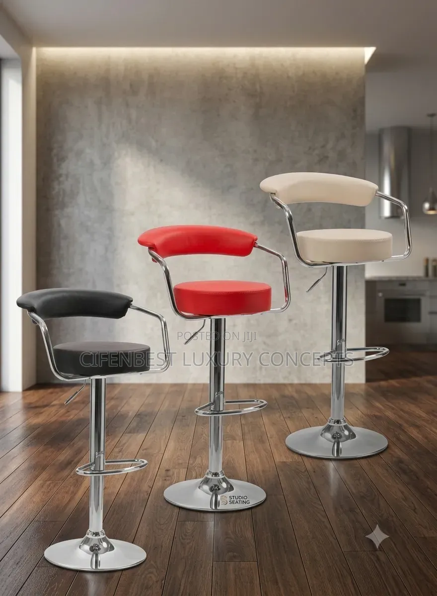 Bar Stool Curved Back  Armed Chair