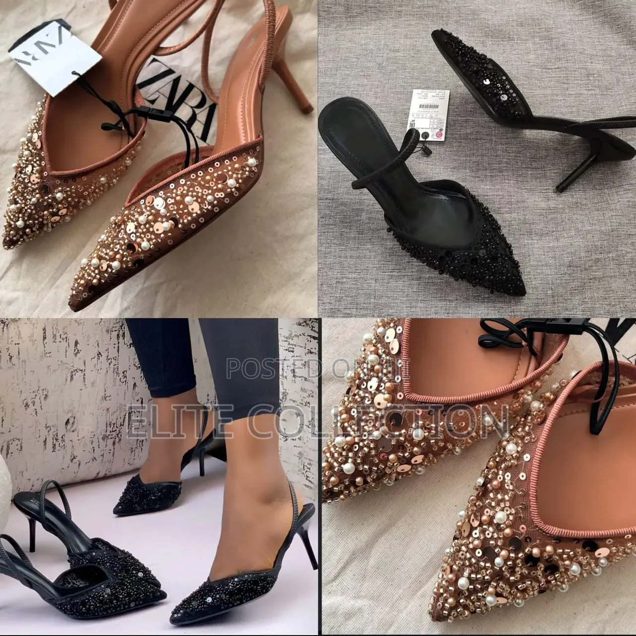 ZARA HEEL Size’s: 37-42
Colors: As Displayed 
Boxed