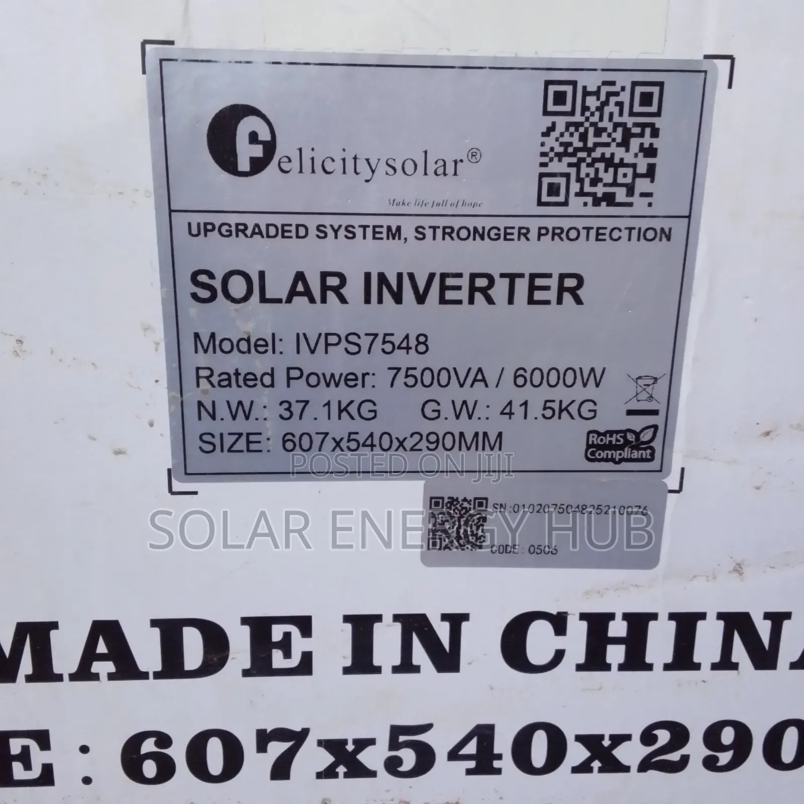 7.5kva/48v IVPS Felicity Inverter