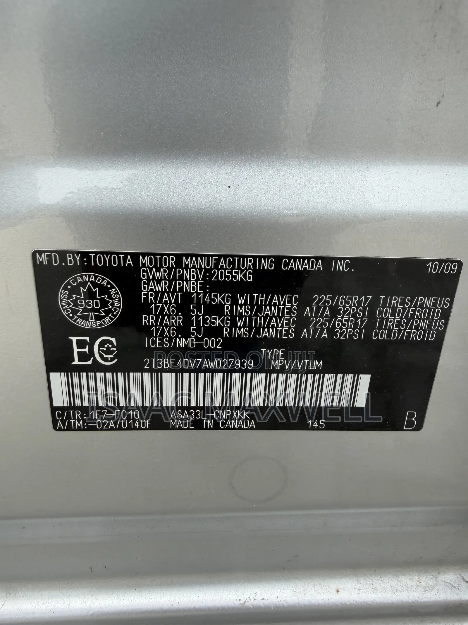 Toyota RAV4 2010 Silver