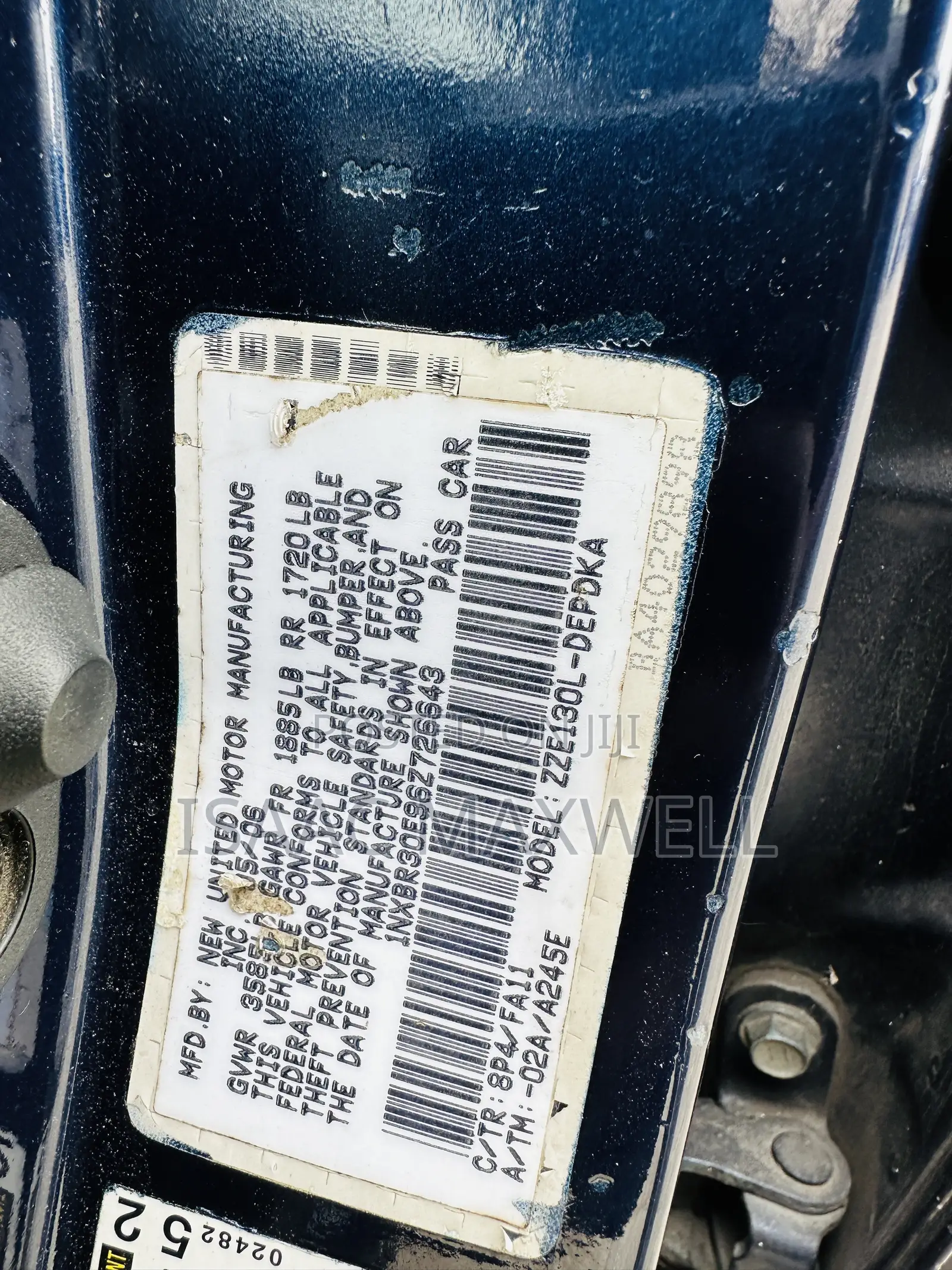 Toyota Corolla 2006 Blue