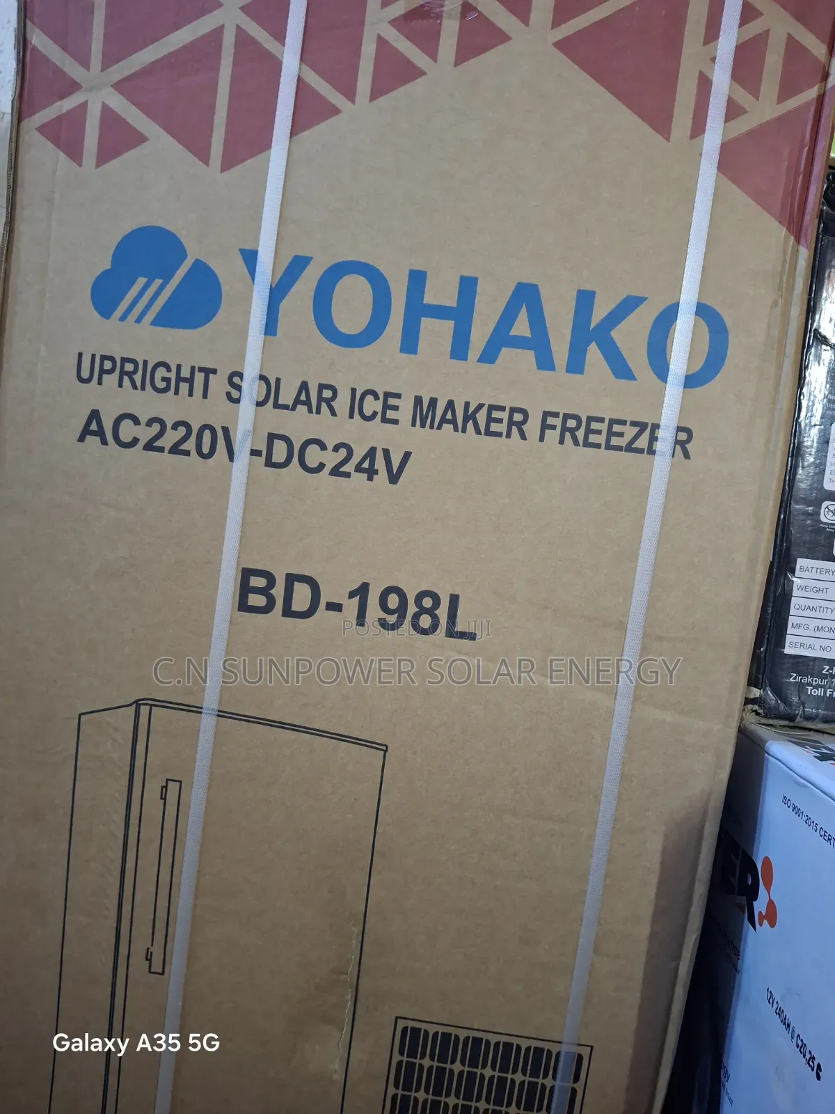 198L Yohako Upright Solar Icemaker Freezer