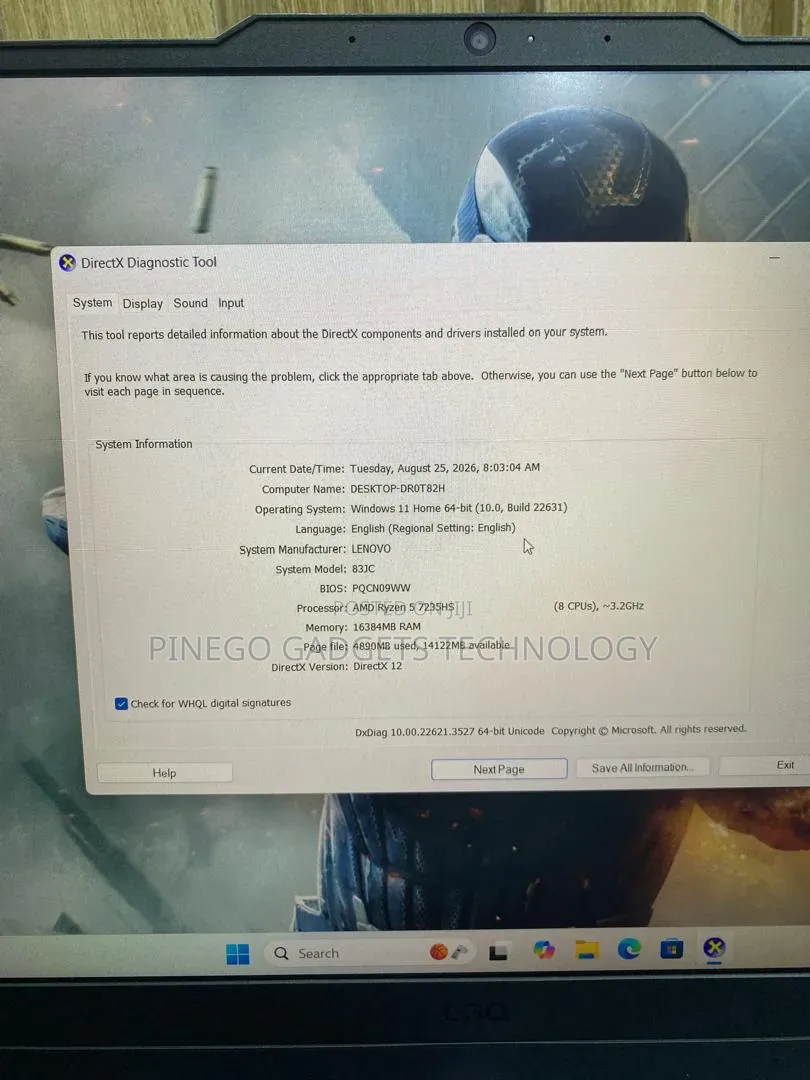 Laptop Lenovo LOQ 15ARP9 16GB AMD Ryzen 5 SSD 512GB