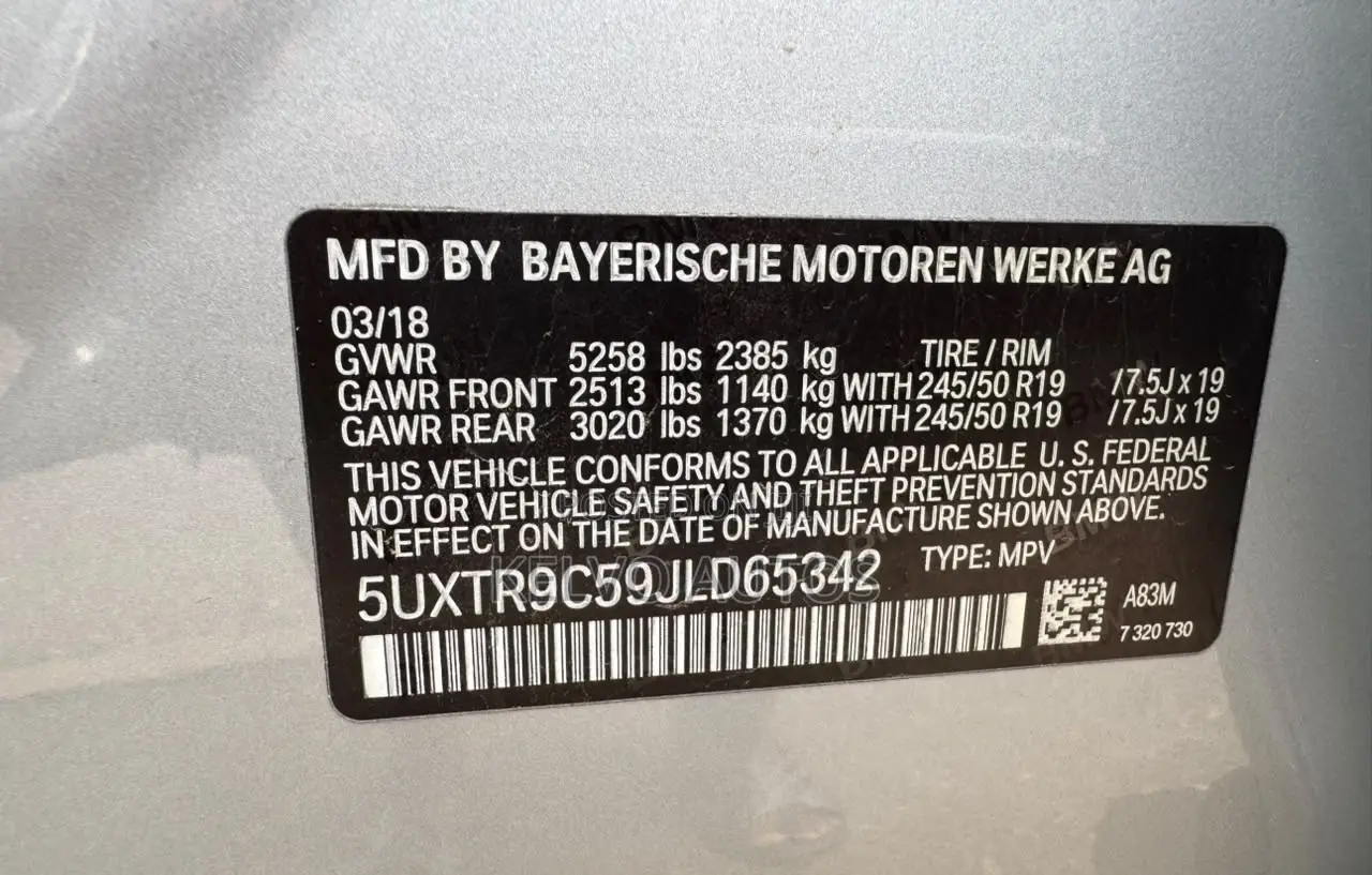 BMW X3 2018 Beige