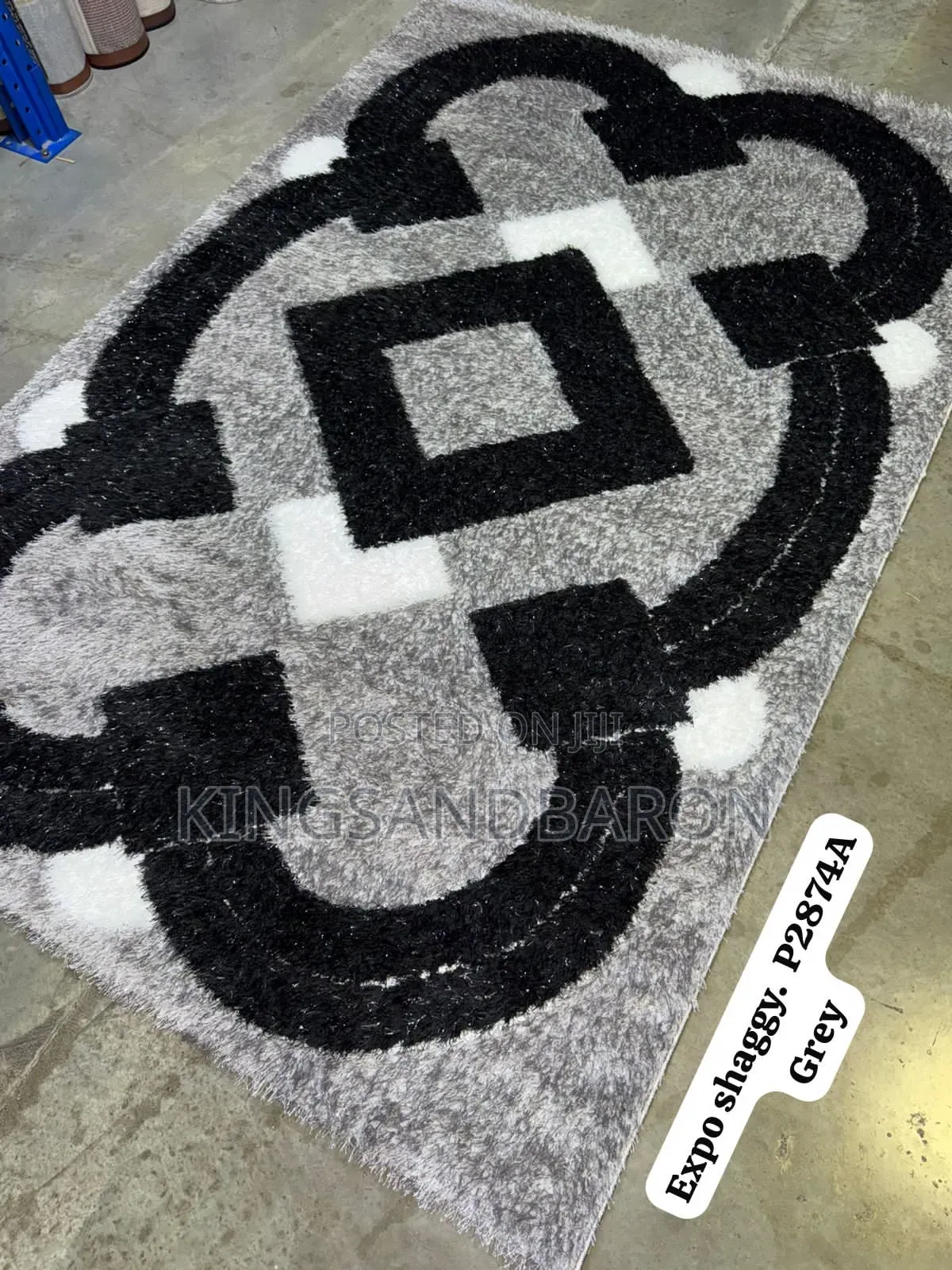 7x10fts Black and Grey Turkey Premium Rugs