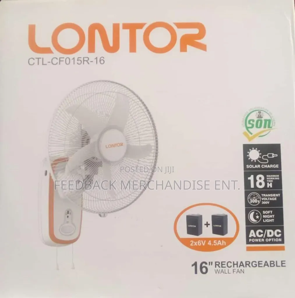 Lontor Rechargeable Wall Fan