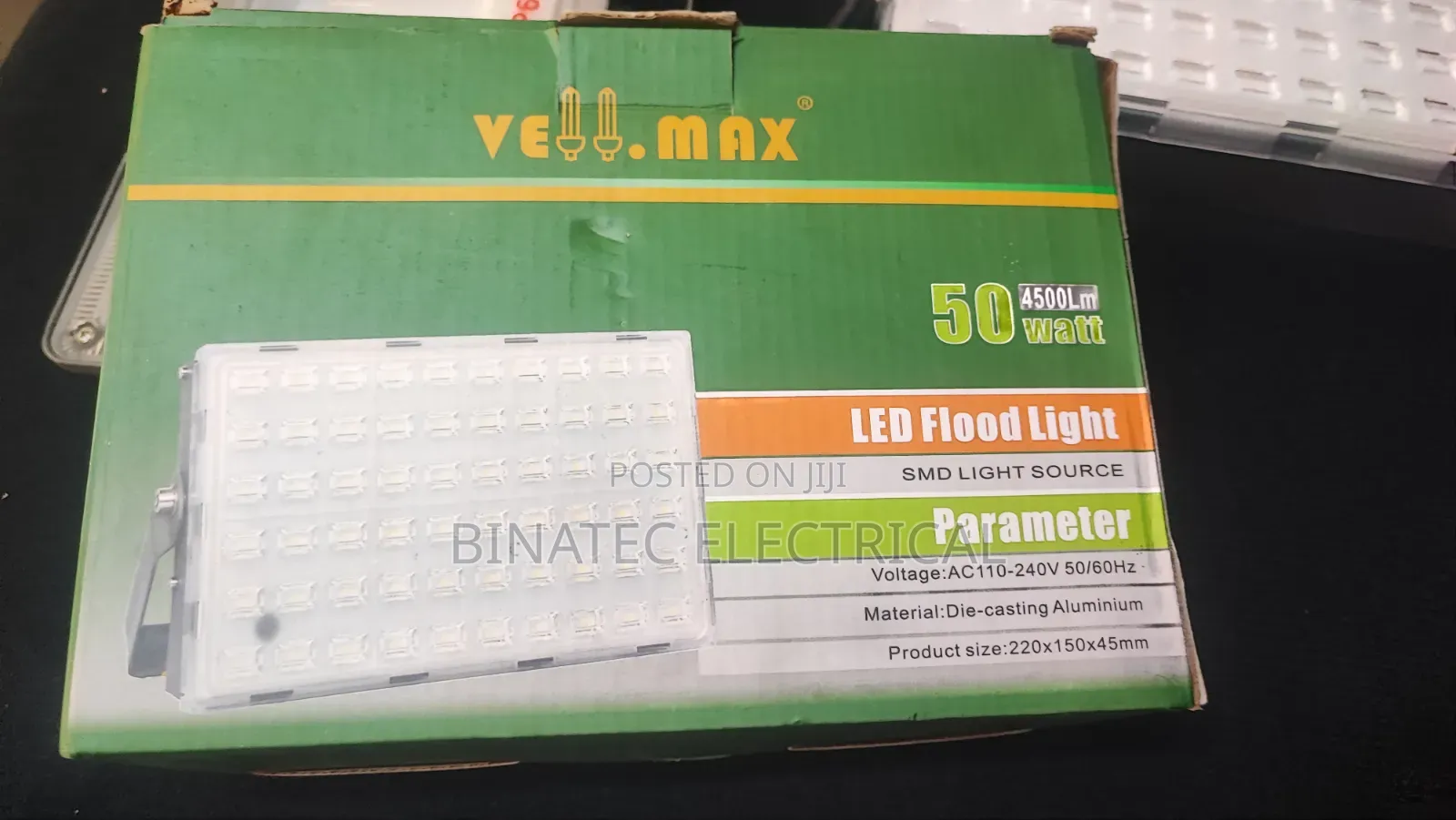 Vellmax 50W LED Floodlight Cast Body | Bright & Durable Outdoor Light