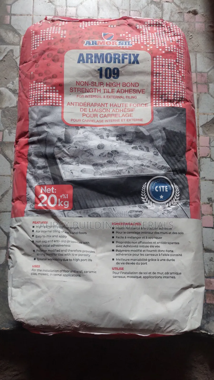 ARMORFIX 109 – High Bond, Non-Slip Tile Adhesive | 20kg
