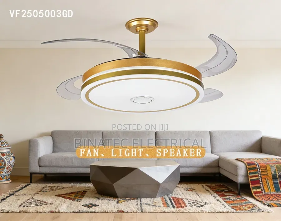 3-in-1 LED Ceiling Light With Bluetooth Speaker & Fan