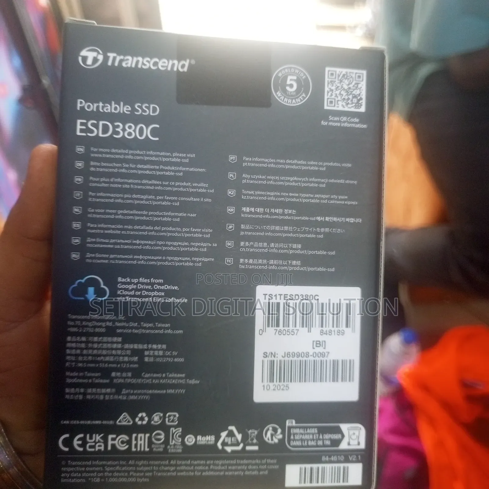 Transcend 1tb Esd380c Portable SSD 2000mb/S