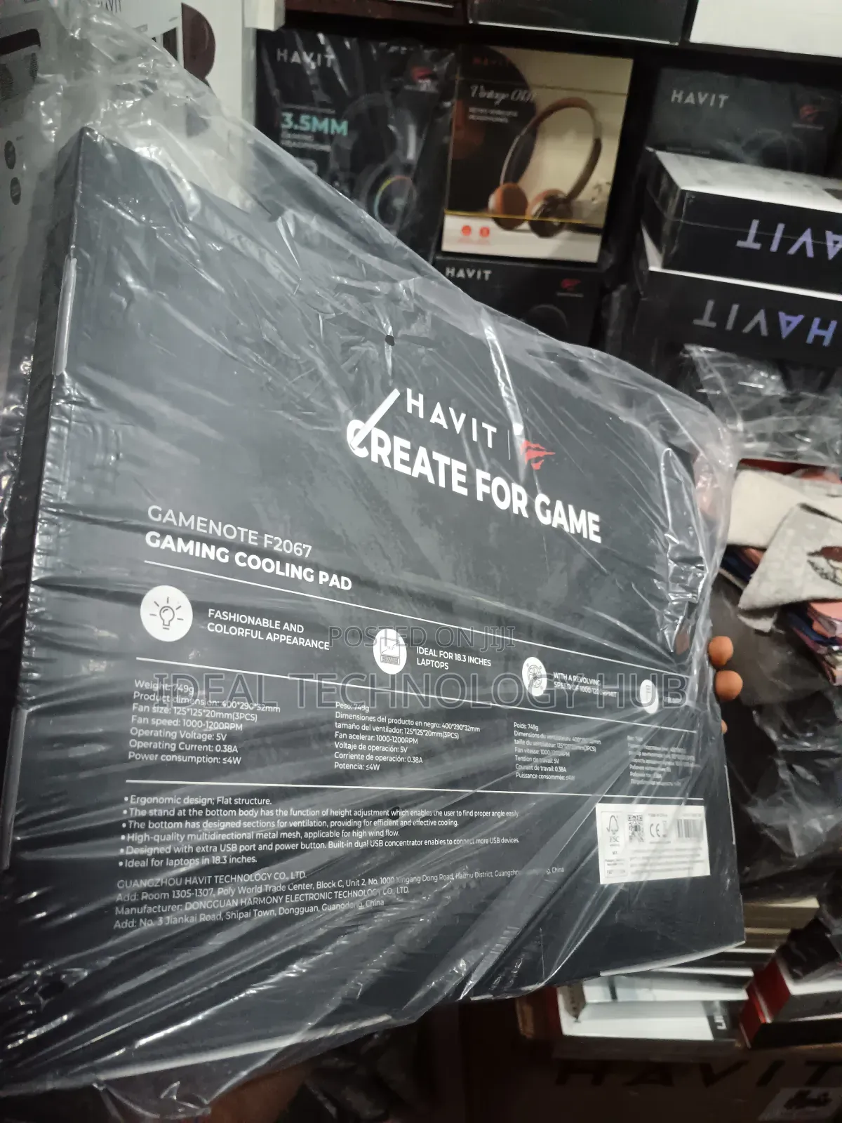 Havit F2067 RGB Gaming Laptop Cooling Fan
