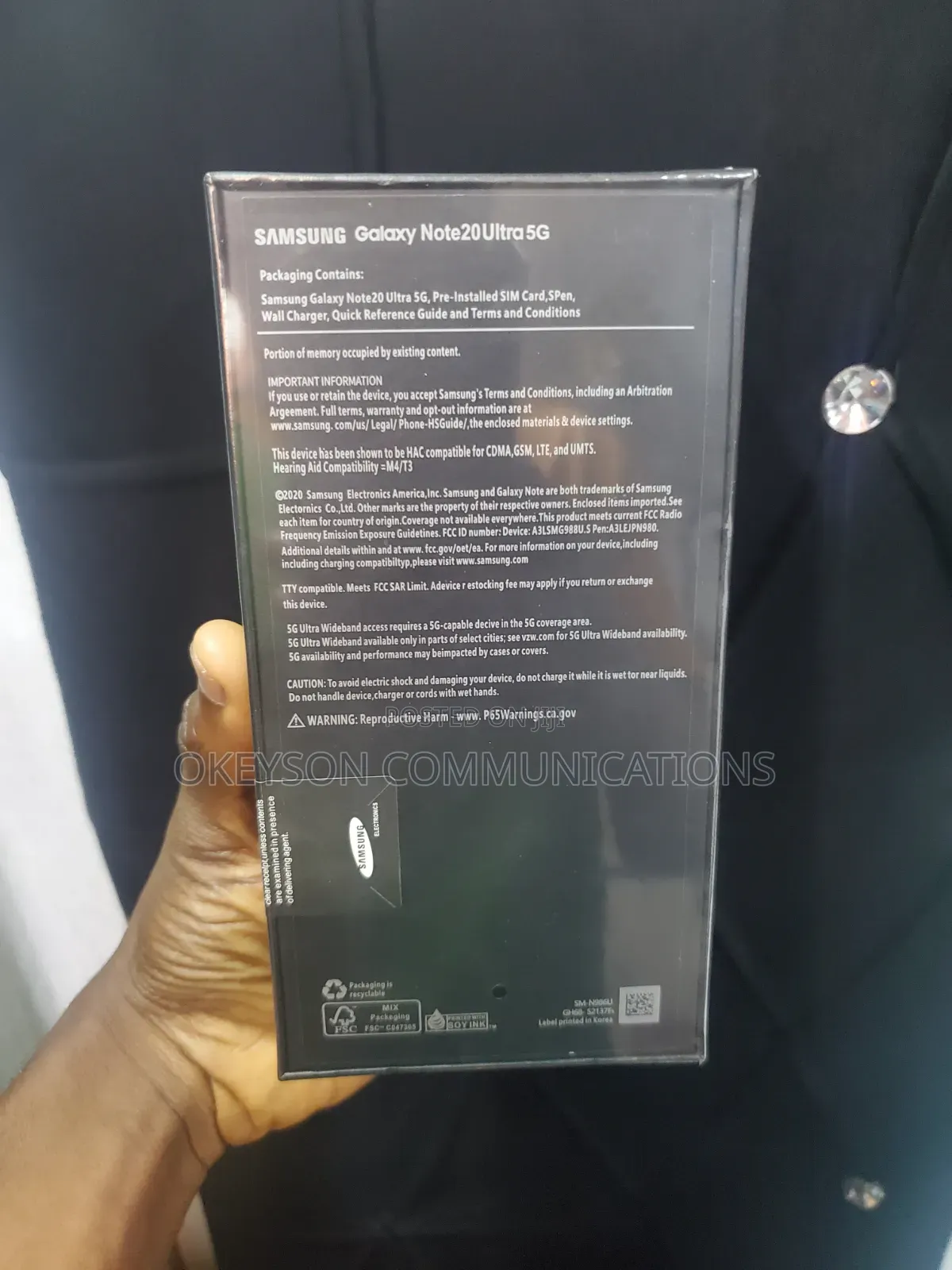 New Samsung Galaxy Note 20 Ultra 5G 128 GB Gold