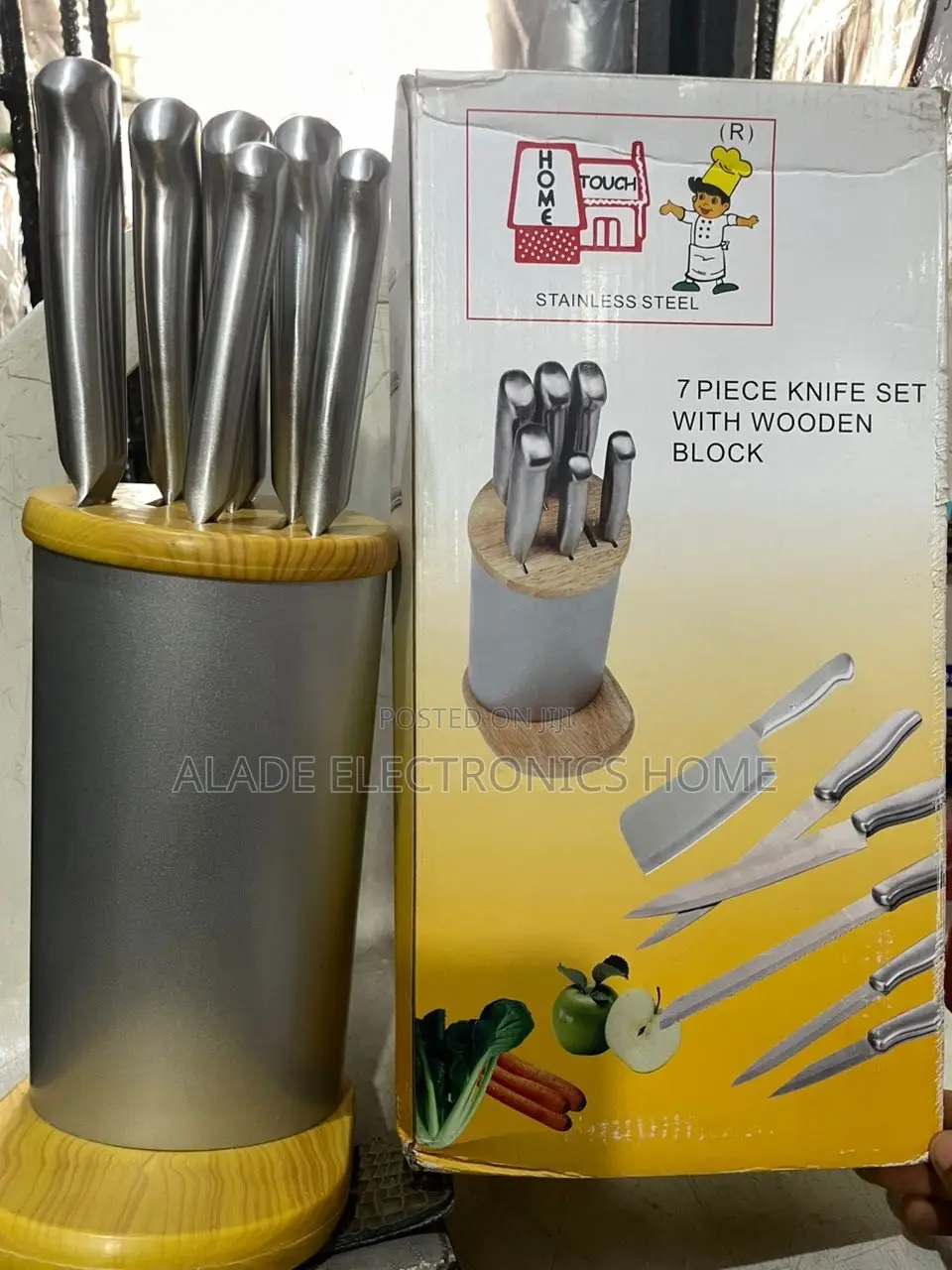 High Quality Knife Sets 7pcs” With Wooden Block