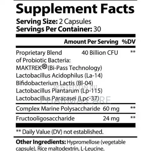 Probiotic & Prebiotics 40 Billion 60 Capsule