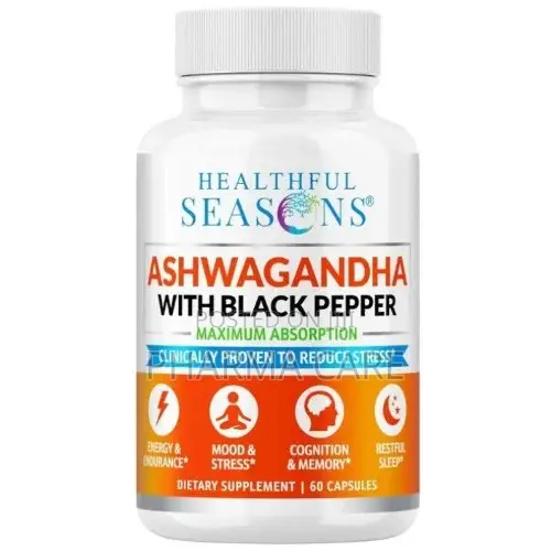 High Potency Ashwagandha With Black Pepper -60 Capsules