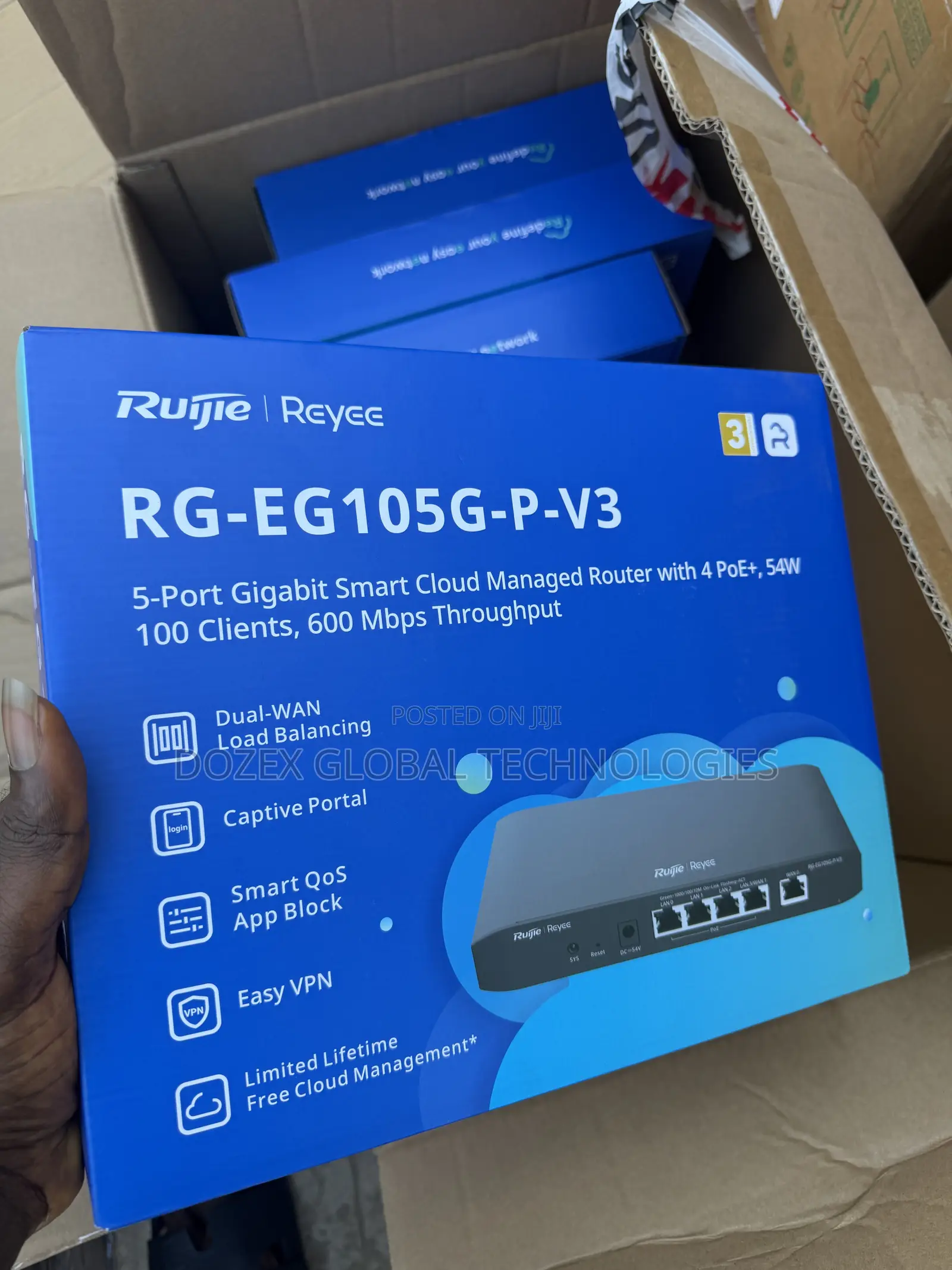 Ruijie Managed VPN Router With 4 Port Gigabytes and POE Ports