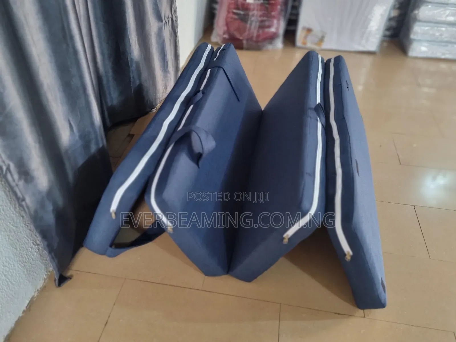 EverBeaming Orthopedic Foldable Mattress _ Blue and White _ 4ft X 6ft