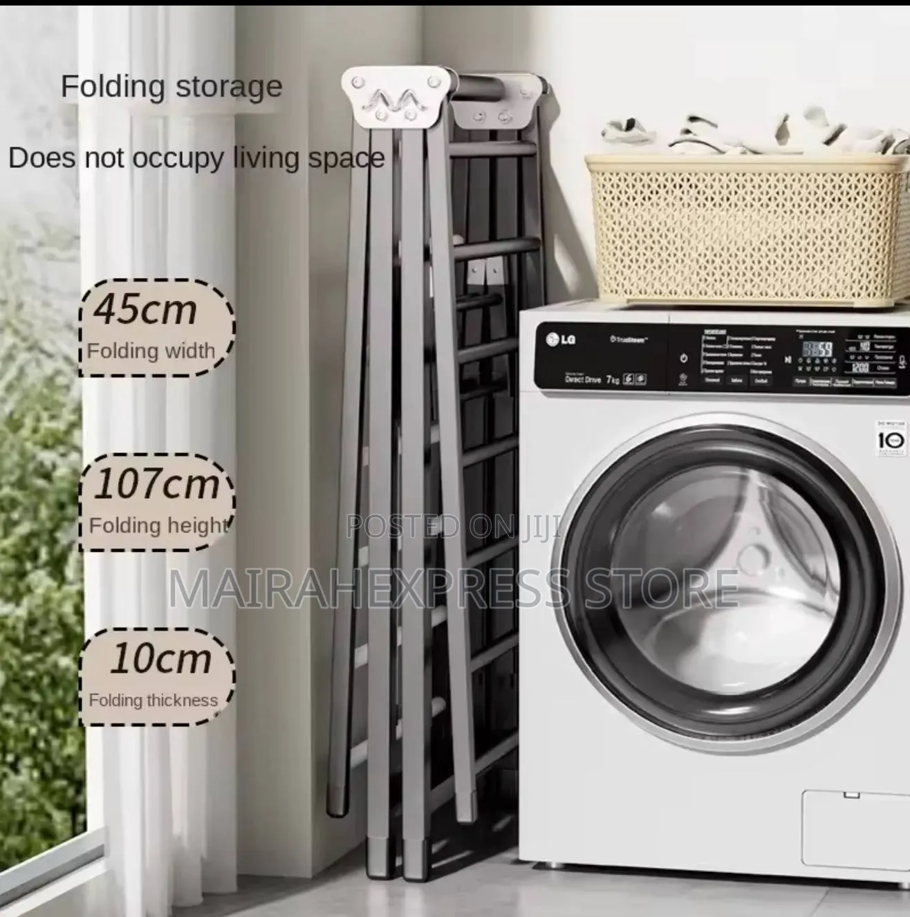 Super Strong Alloy Household Floor Folding Drying Rack T361