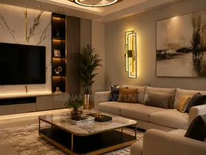 A Light Luxury Microcrystalline Stone Coffee Table