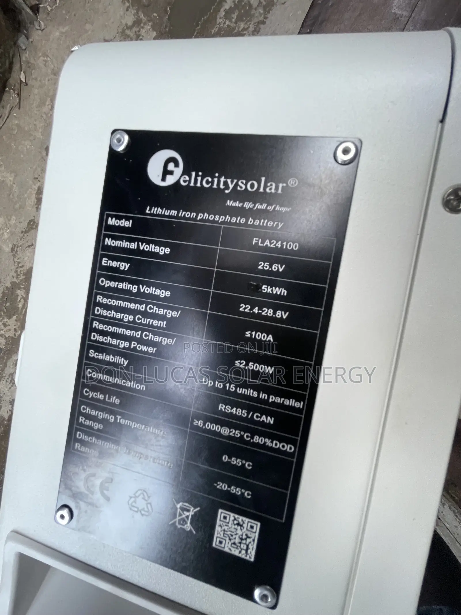 5kwh 24v Felicity Lithium Ion Battery 200ah