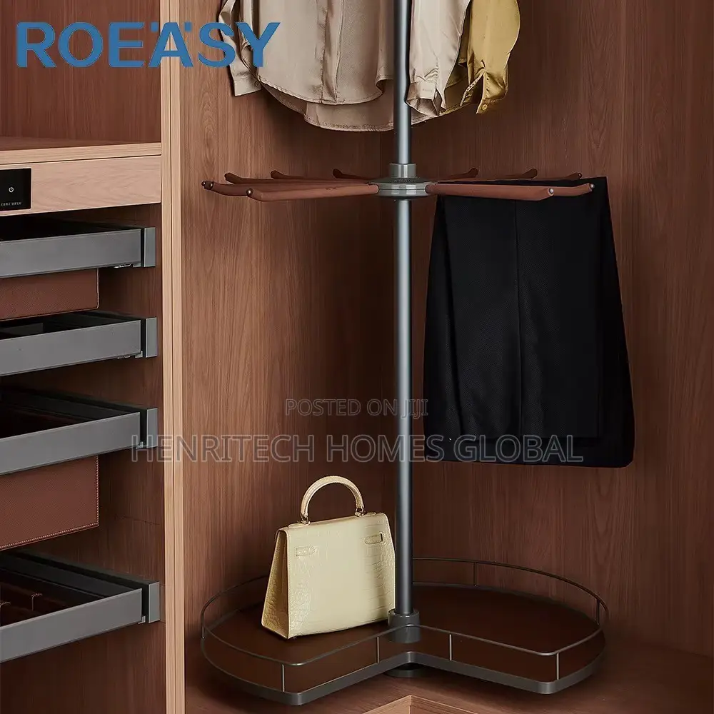 360° Rotating Clothes Rack – Wardrobe Corner Hanger