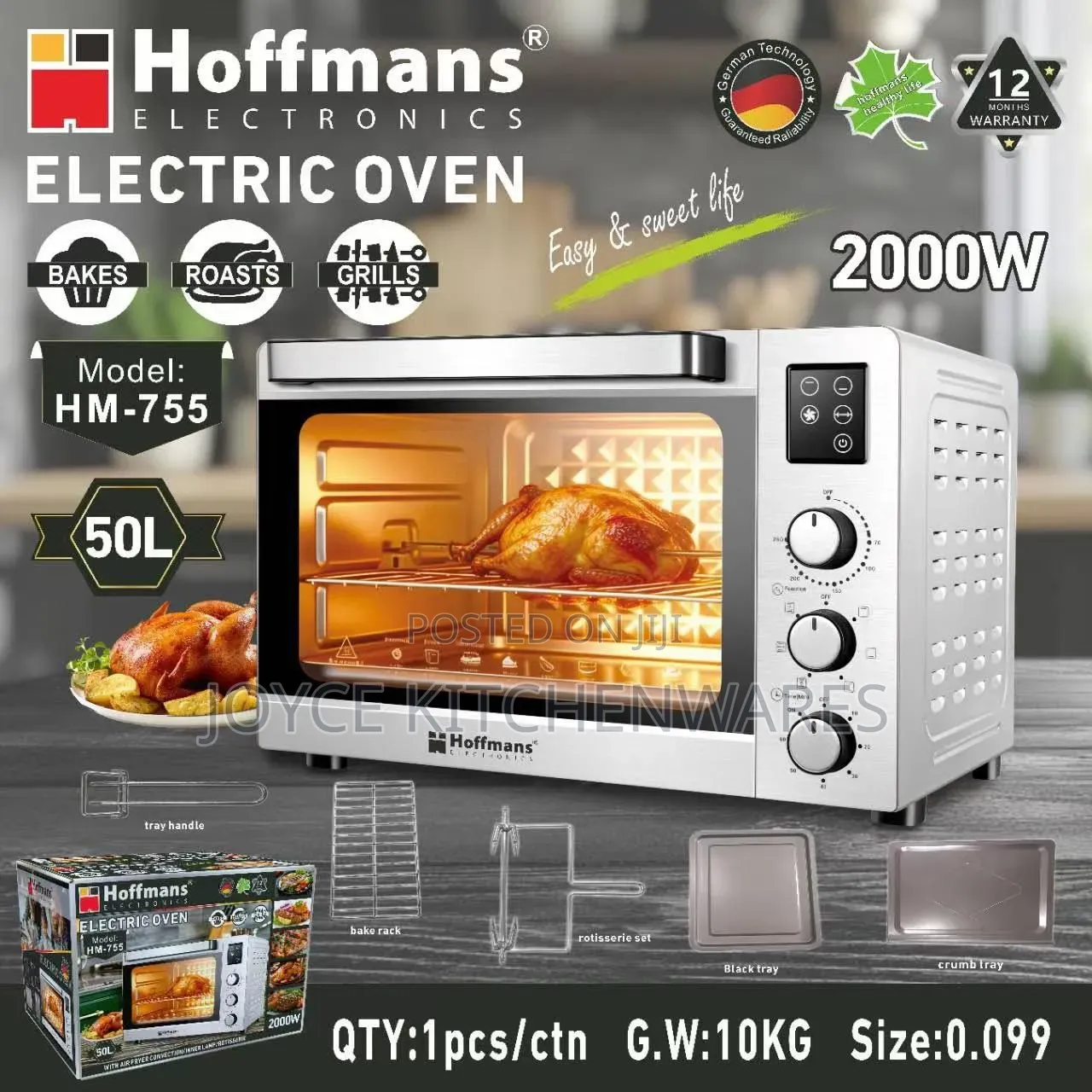 Hoffman 50Litres Electric Oven