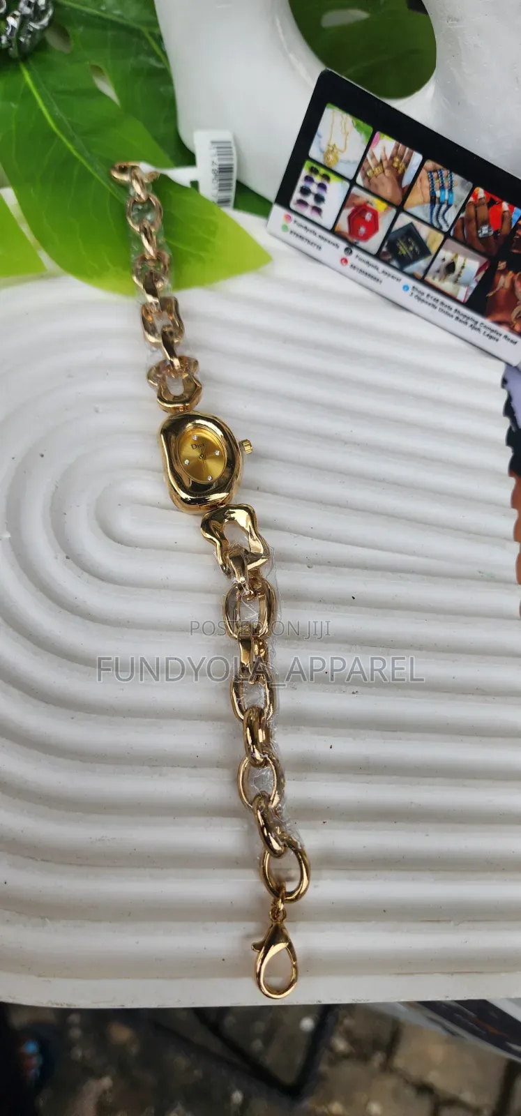 Organic Chain Link Statement Chain Watch