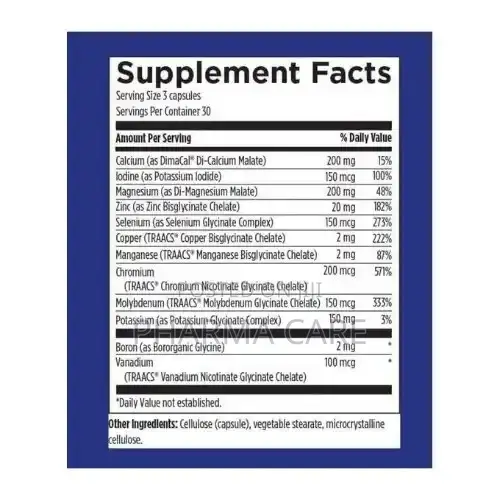 Minerals 101 Chelated Mineral Formula 90 Veg Capsules