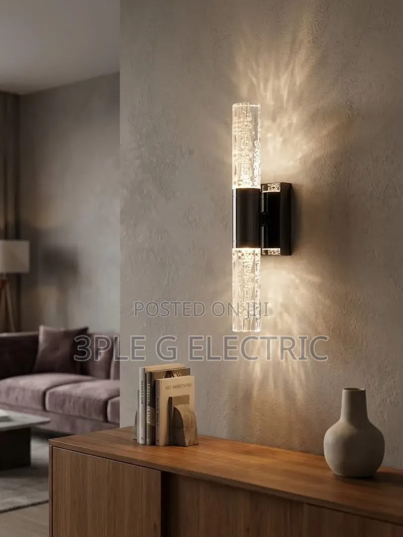 Black Body Bottle Glass 
Wall Light ,White and Warm White
