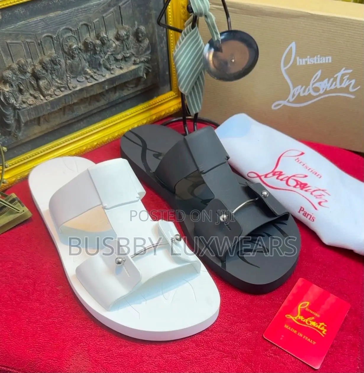 Italian Louboutin Slippers for Men