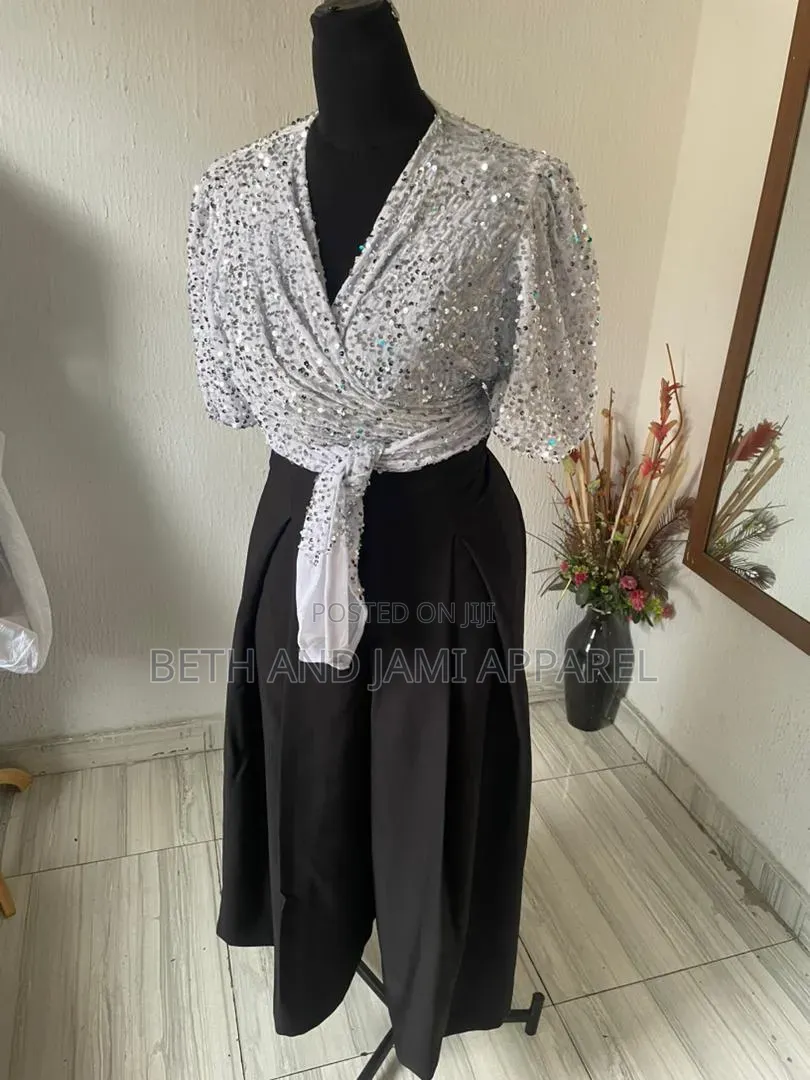 Sequin Top and Palazzo Pants