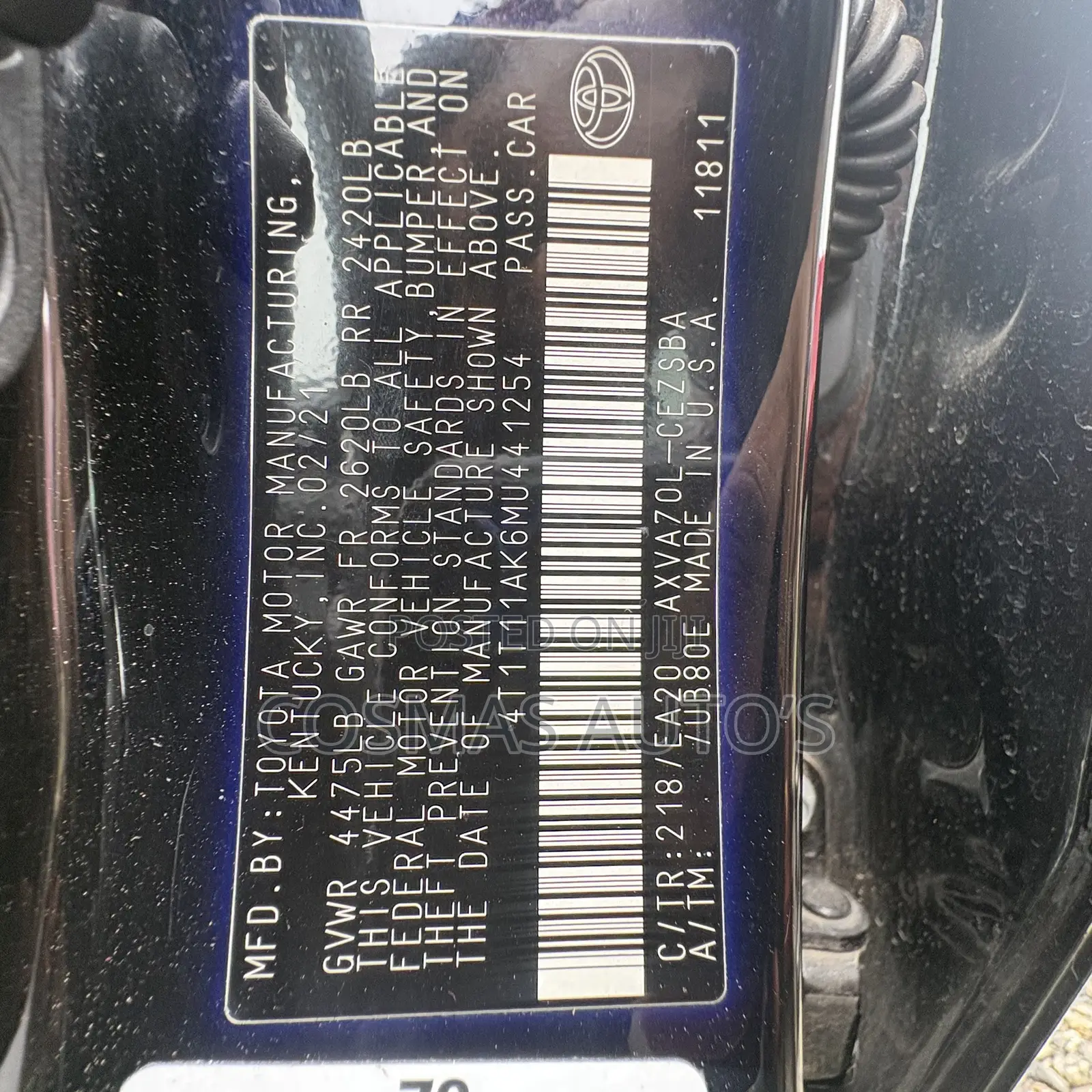 Toyota Camry SE 2021 Black