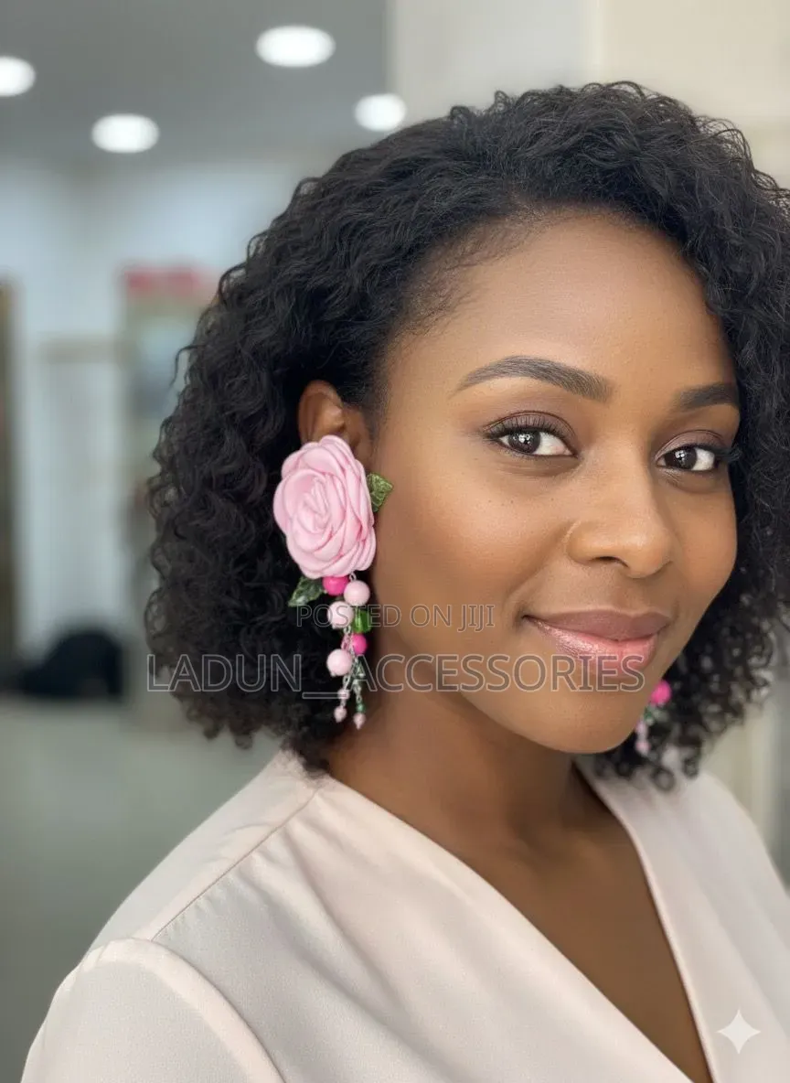 Colorful Rose Flower Earrings