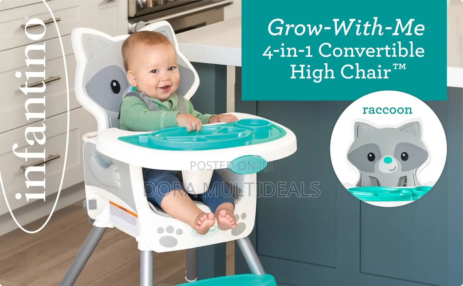 Infantino Grow-With-Me 4-in-1 Convertible High Chair!