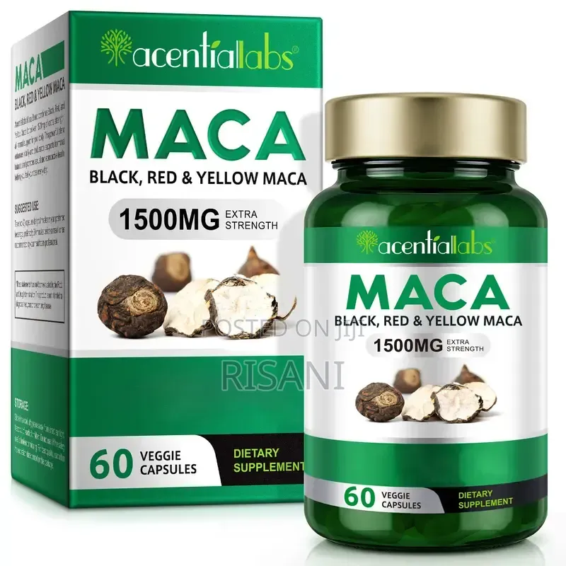 Black, Red and Yellow Maca Capsules 1500mg