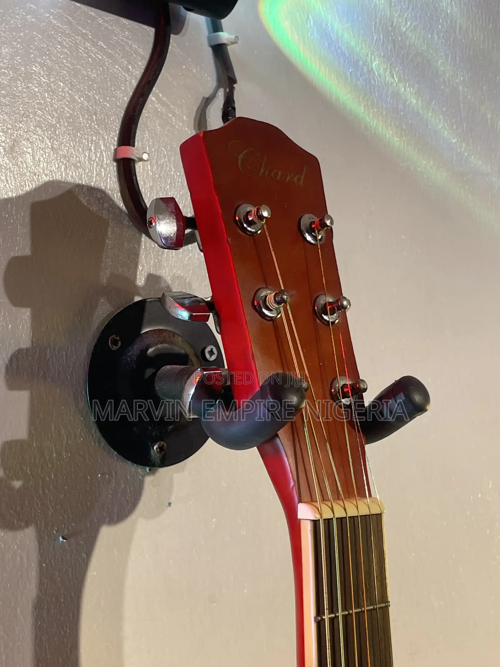 Chard Natural-Finish Cut-Away Acoustic Guitar With Bag