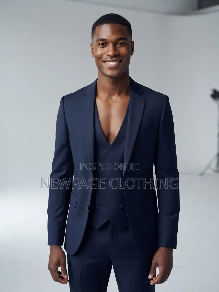 Navy Blue 3-in-1 Blazer With Waistcoat – Smart & Elegant