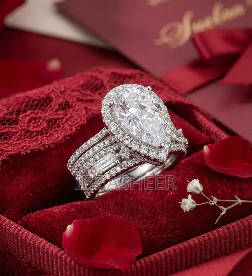 Luxury Couples 925 Silver Set of Wedding Ring - B008