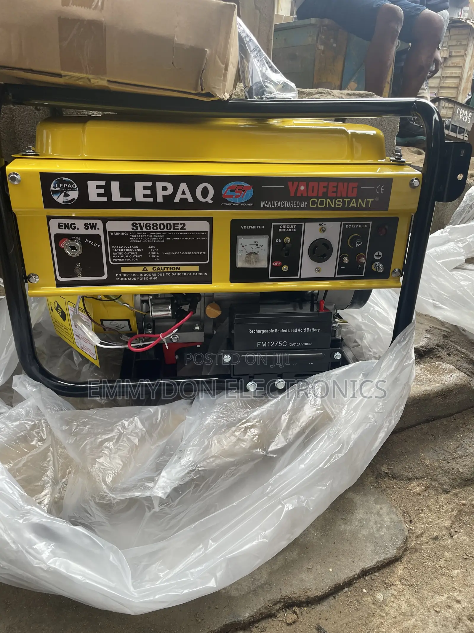 Elepaq Constant SV6800E2 4.5KVA Petrol Generator