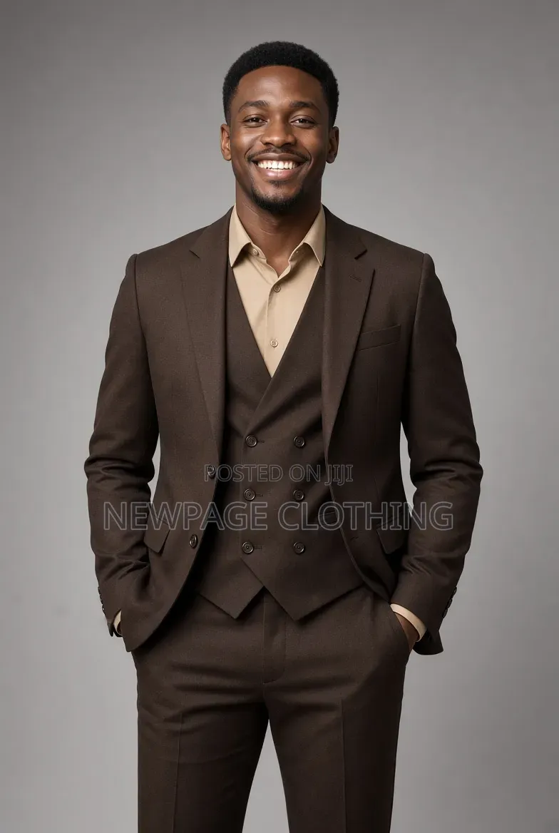 Your Next Event Look Should Be Dope in This Brown 3-in-1 Set Blazer