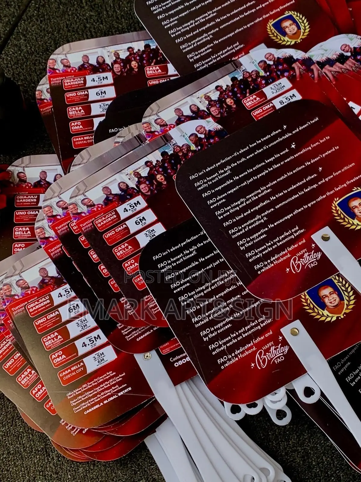 Branding on Hand Fan