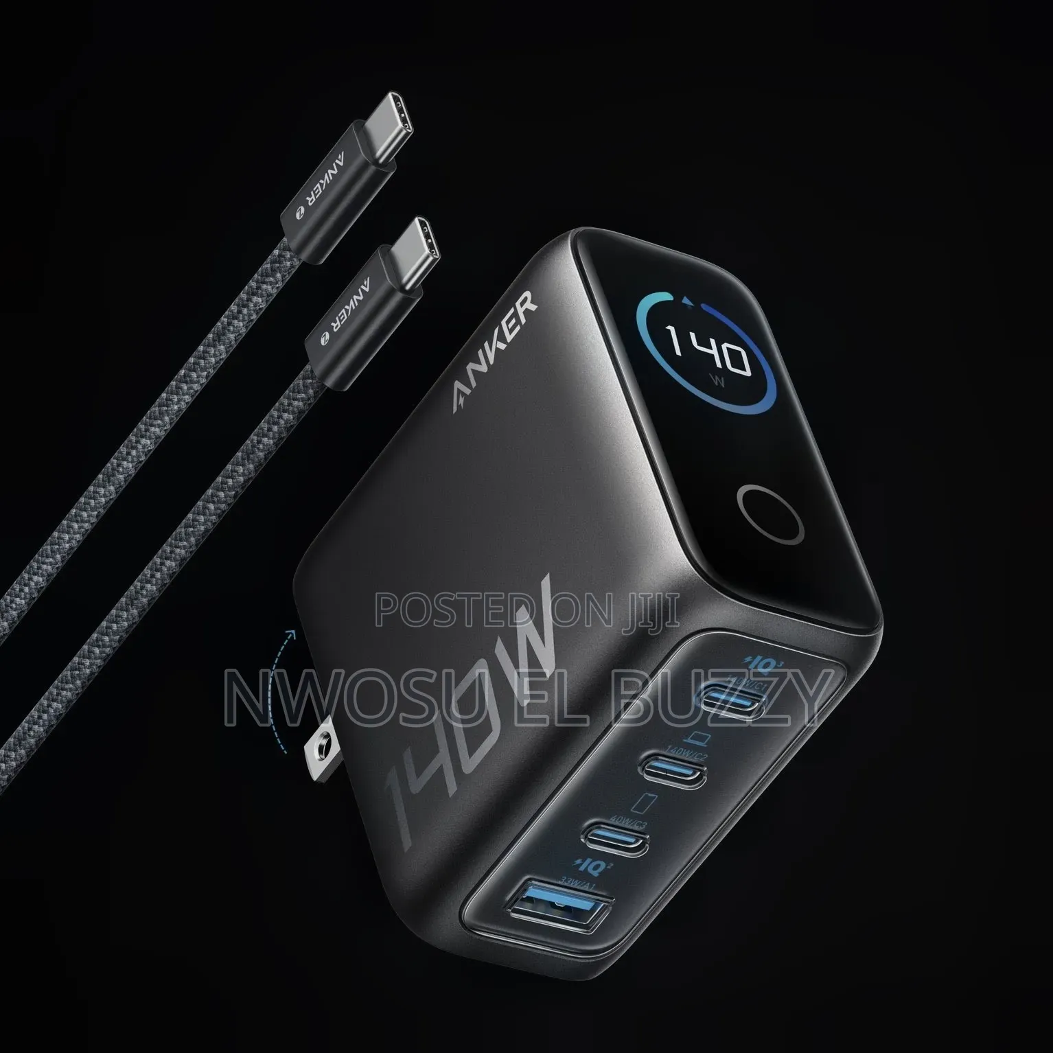 Anker Charger (140W, 4-Port, PD 3.1), a High-Power GaN Fast-Charging