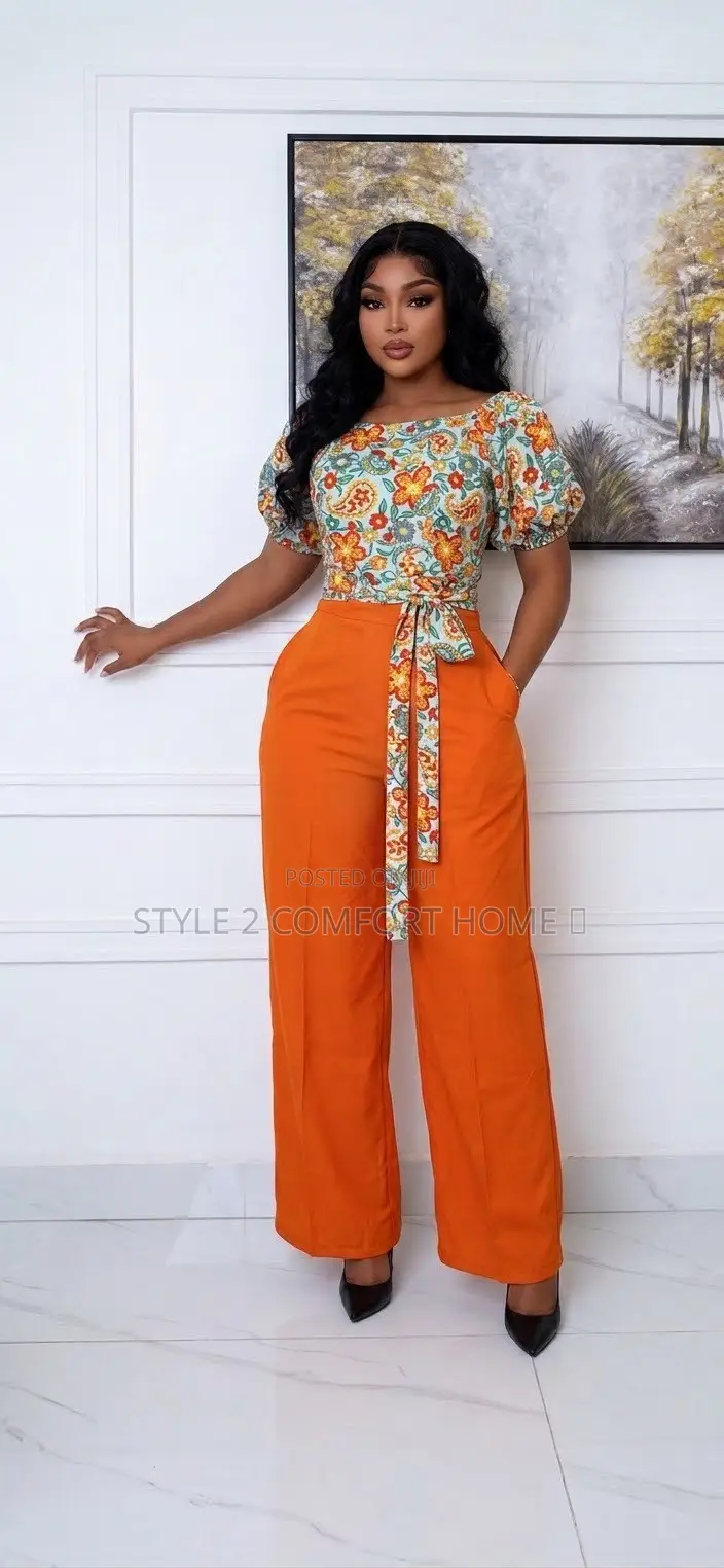 2-Piece Wrap Top&palazzo Pant