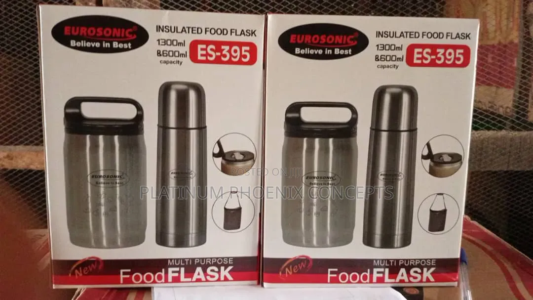 Food Flask With Water Flask and Carrier Bag